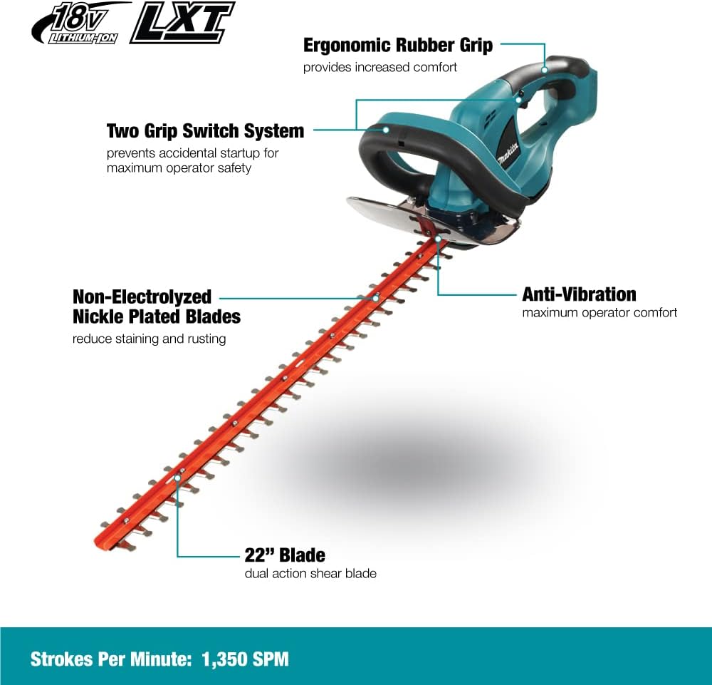 Makita DUH523Z 18V Cordless Hedge Trimmer – LXT 52cm Blade, Bare Tool