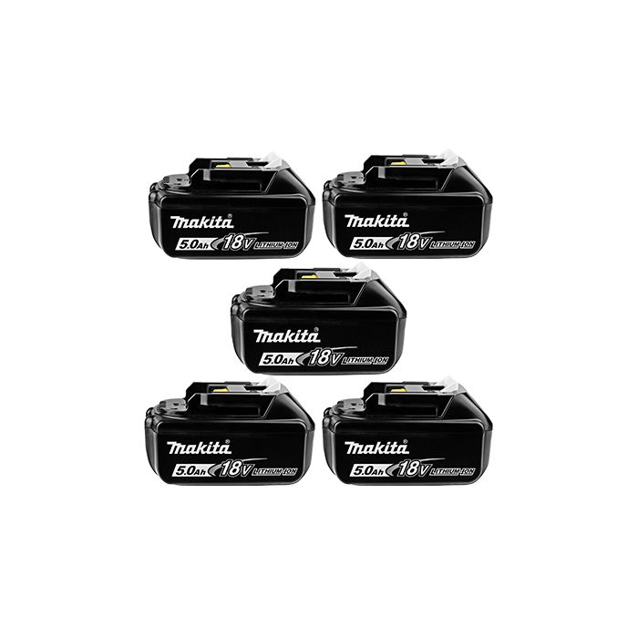 Genuine Makita BL1850B Batteries – 18V 5.0Ah LXT Li-Ion, Pack of 5